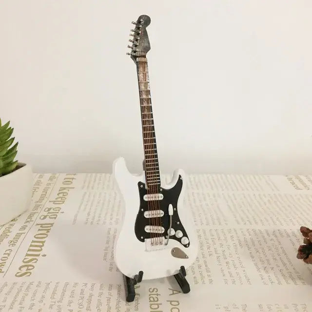 Miniature Wooden Acoustic Electric Guitar Toy Ornament