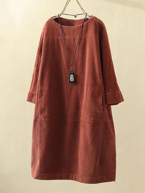 Corduroy Oversized Dress for Women