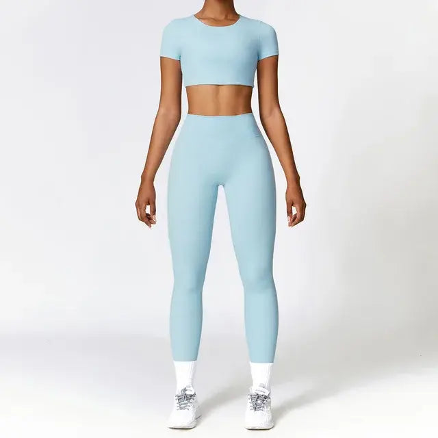 Women's 2 Piece Tight Quick-Drying Fitness Suit
