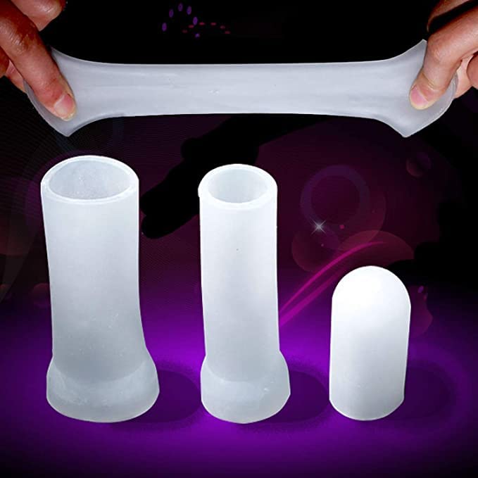 Transparent Extenseur Penien Préservatif masculin Extenseur de pénis en silicone liquide médical Pénis de simulation évolutif épaissir et allonger les jouets auxiliaires iB10