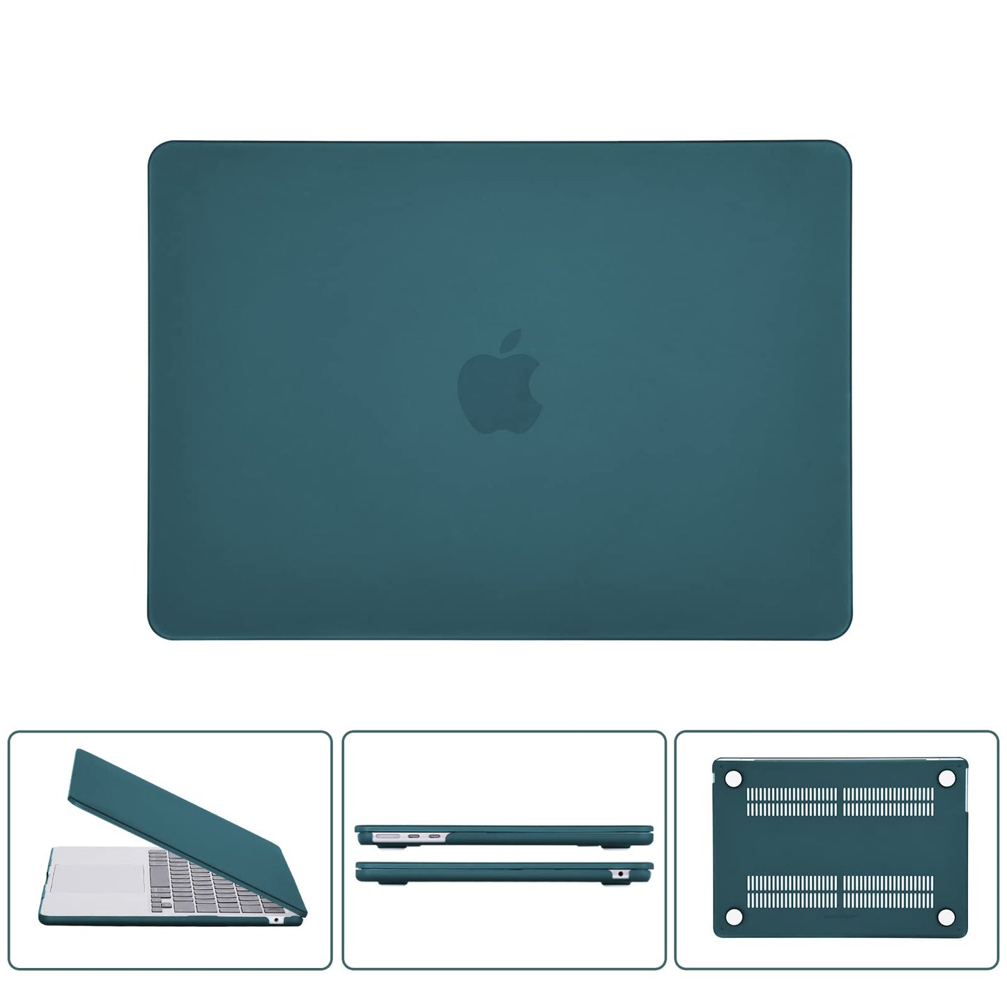 EooCoo Custodia Compatibile con MacBook Air M2 M3 13,6 Pollici A2681 A3113, 2024 2022 con Touch ID, Plastica Rigide Protection Cover MacBook Air 13 M3 M2 Superficie Liscia - Cristallo Trasparente