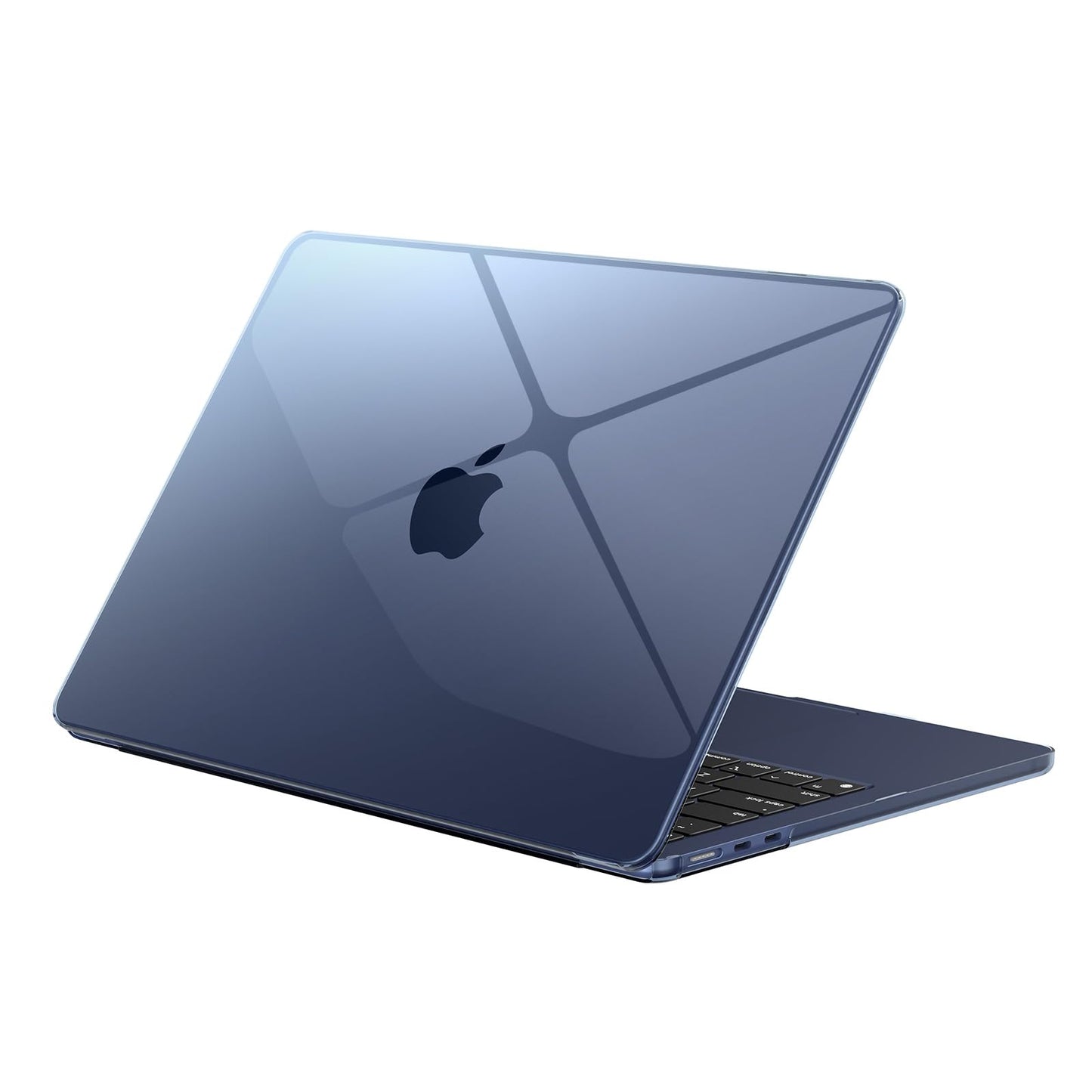 EooCoo Custodia Compatibile con MacBook Air M2 M3 13,6 Pollici A2681 A3113, 2024 2022 con Touch ID, Plastica Rigide Protection Cover MacBook Air 13 M3 M2 Superficie Liscia - Cristallo Trasparente