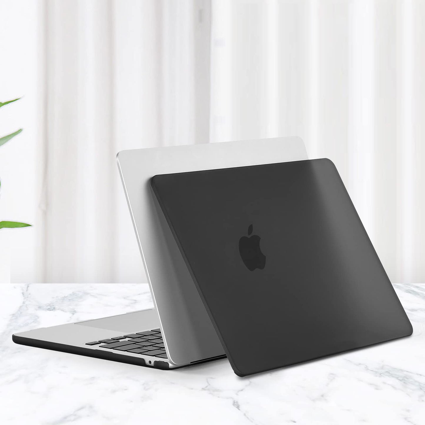EooCoo Custodia Compatibile con MacBook Air M2 M3 13,6 Pollici A2681 A3113, 2024 2022 con Touch ID, Plastica Rigide Protection Cover MacBook Air 13 M3 M2 Superficie Liscia - Cristallo Trasparente