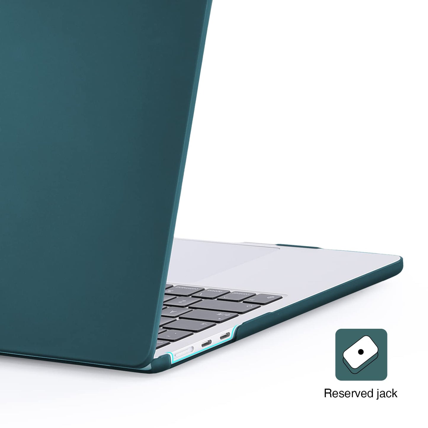 EooCoo Custodia Compatibile con MacBook Air M2 M3 13,6 Pollici A2681 A3113, 2024 2022 con Touch ID, Plastica Rigide Protection Cover MacBook Air 13 M3 M2 Superficie Liscia - Cristallo Trasparente