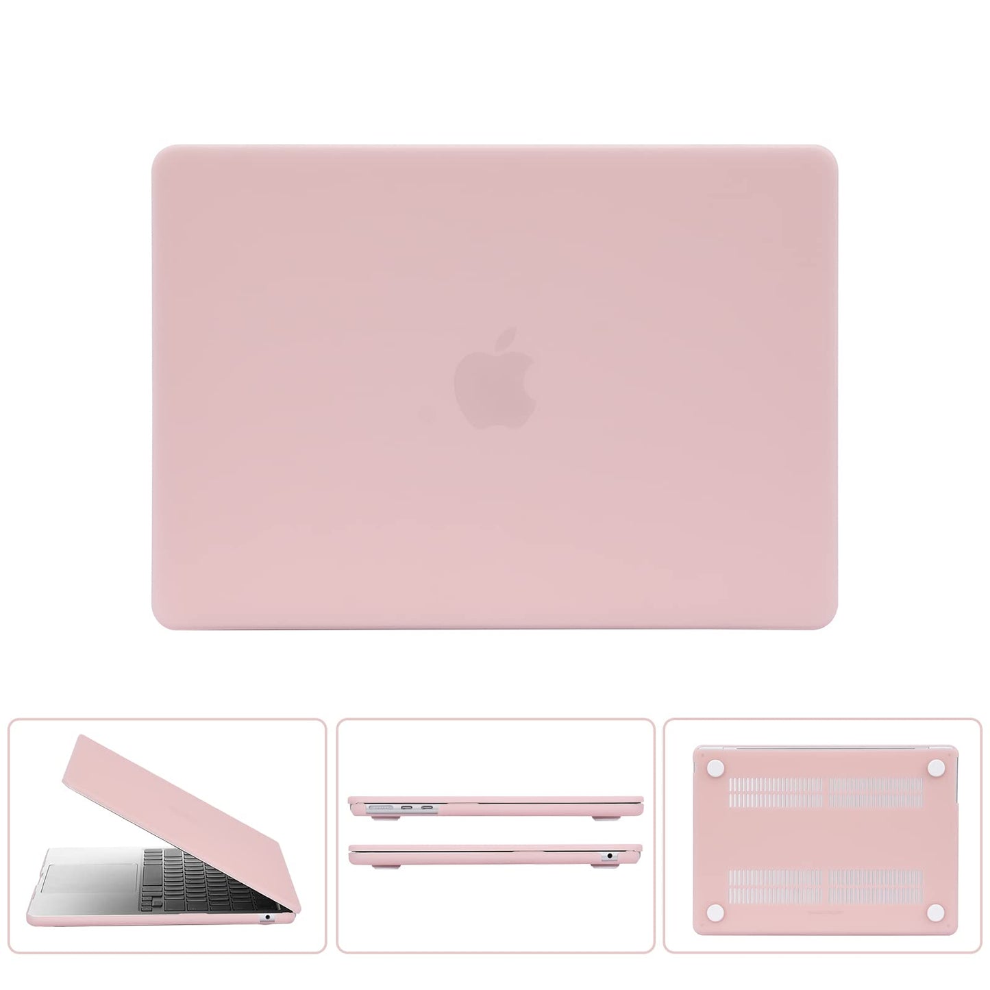 EooCoo Custodia Compatibile con MacBook Air M2 M3 13,6 Pollici A2681 A3113, 2024 2022 con Touch ID, Plastica Rigide Protection Cover MacBook Air 13 M3 M2 Superficie Liscia - Cristallo Trasparente