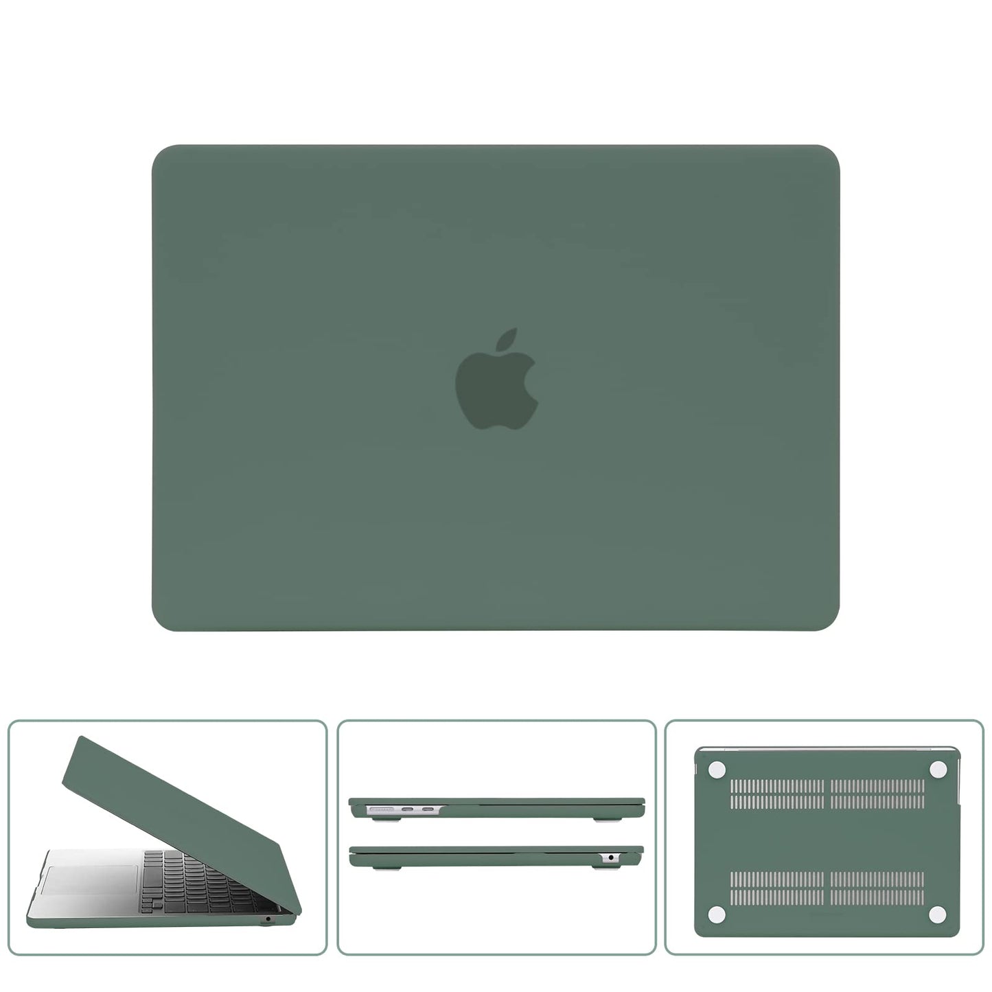 EooCoo Custodia Compatibile con MacBook Air M2 M3 13,6 Pollici A2681 A3113, 2024 2022 con Touch ID, Plastica Rigide Protection Cover MacBook Air 13 M3 M2 Superficie Liscia - Cristallo Trasparente