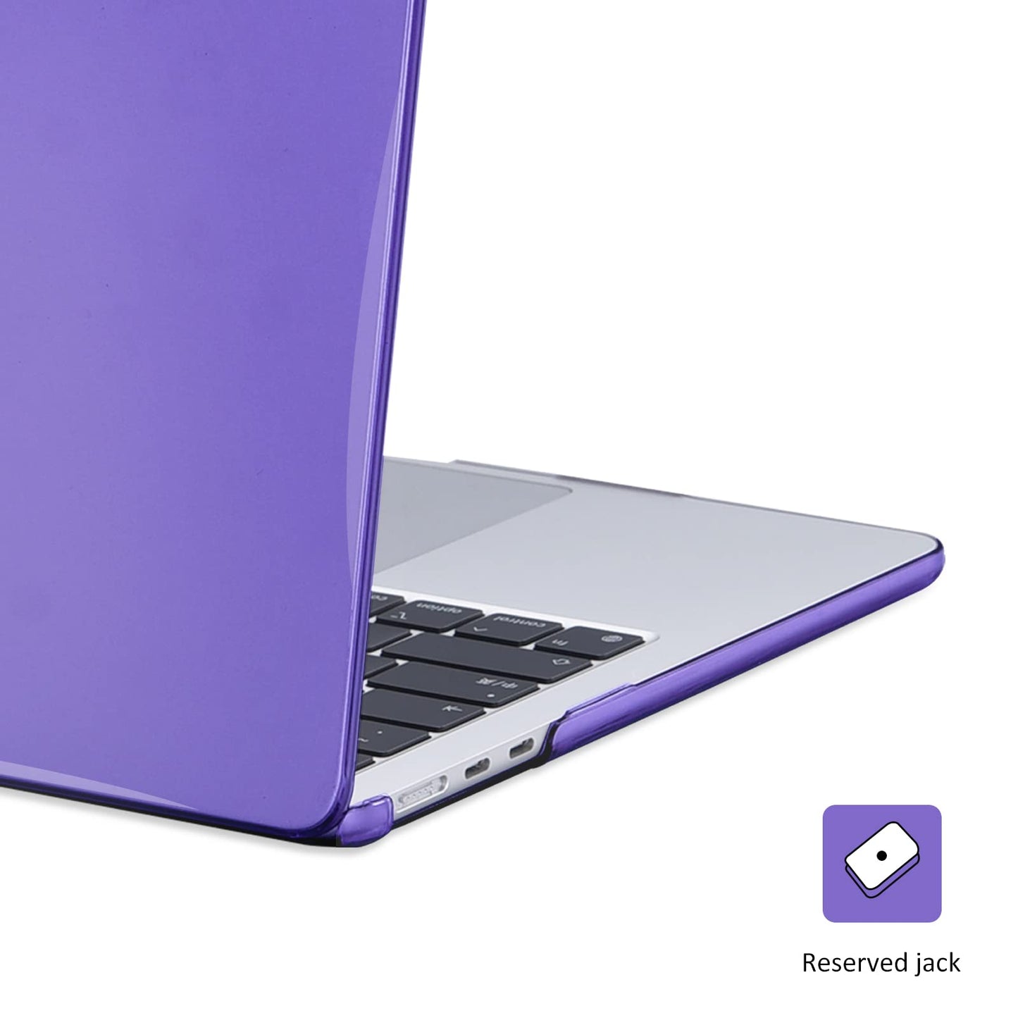 EooCoo Custodia Compatibile con MacBook Air M2 M3 13,6 Pollici A2681 A3113, 2024 2022 con Touch ID, Plastica Rigide Protection Cover MacBook Air 13 M3 M2 Superficie Liscia - Cristallo Trasparente