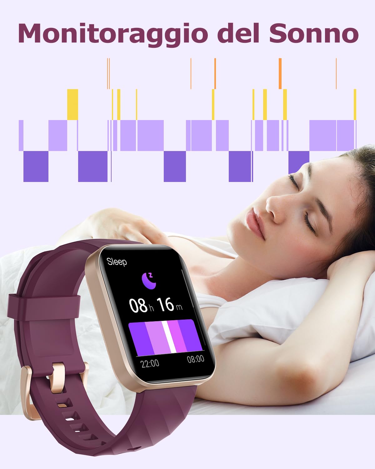 RUIMEN Smartwatch Uomo Donna Orologio Smart Watch Risposta Chiamate Contapassi Cardiofrequenzimetro da polso Saturimetro Orologio Fitness Sportivo Impermeabile Notifiche Messaggi per Android iOS Nero