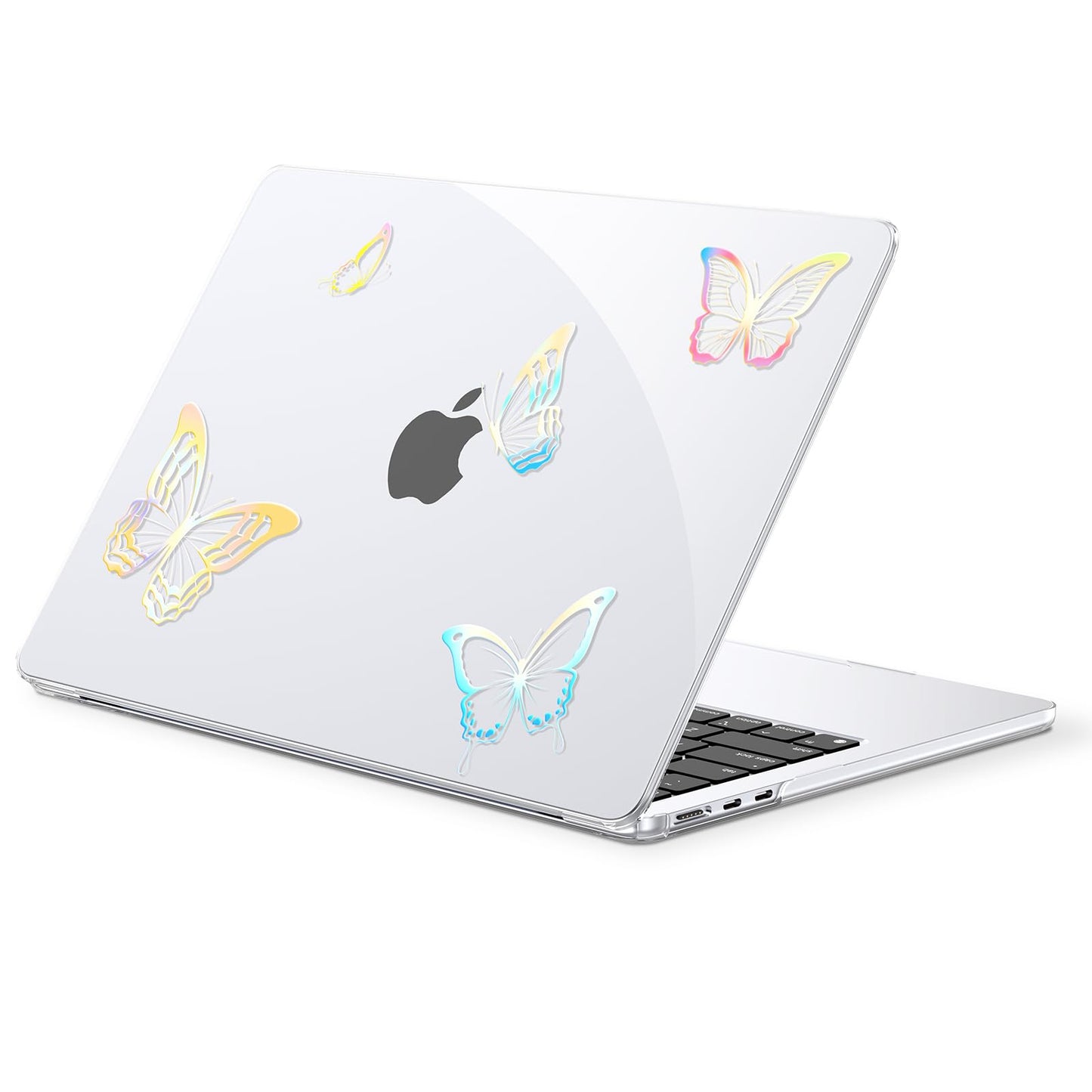 EooCoo Custodia Compatibile con MacBook Air M2 M3 13,6 Pollici A2681 A3113, 2024 2022 con Touch ID, Plastica Rigide Protection Cover MacBook Air 13 M3 M2 Superficie Liscia - Cristallo Trasparente