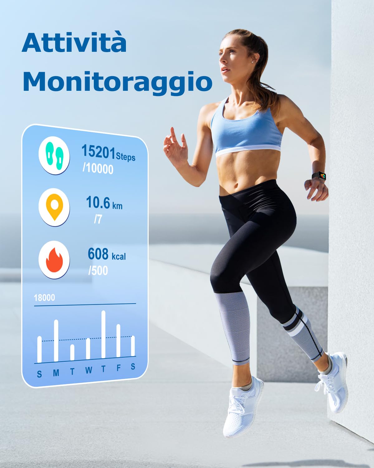 RUIMEN Smartwatch Uomo Donna Orologio Smart Watch Risposta Chiamate Contapassi Cardiofrequenzimetro da polso Saturimetro Orologio Fitness Sportivo Impermeabile Notifiche Messaggi per Android iOS Nero
