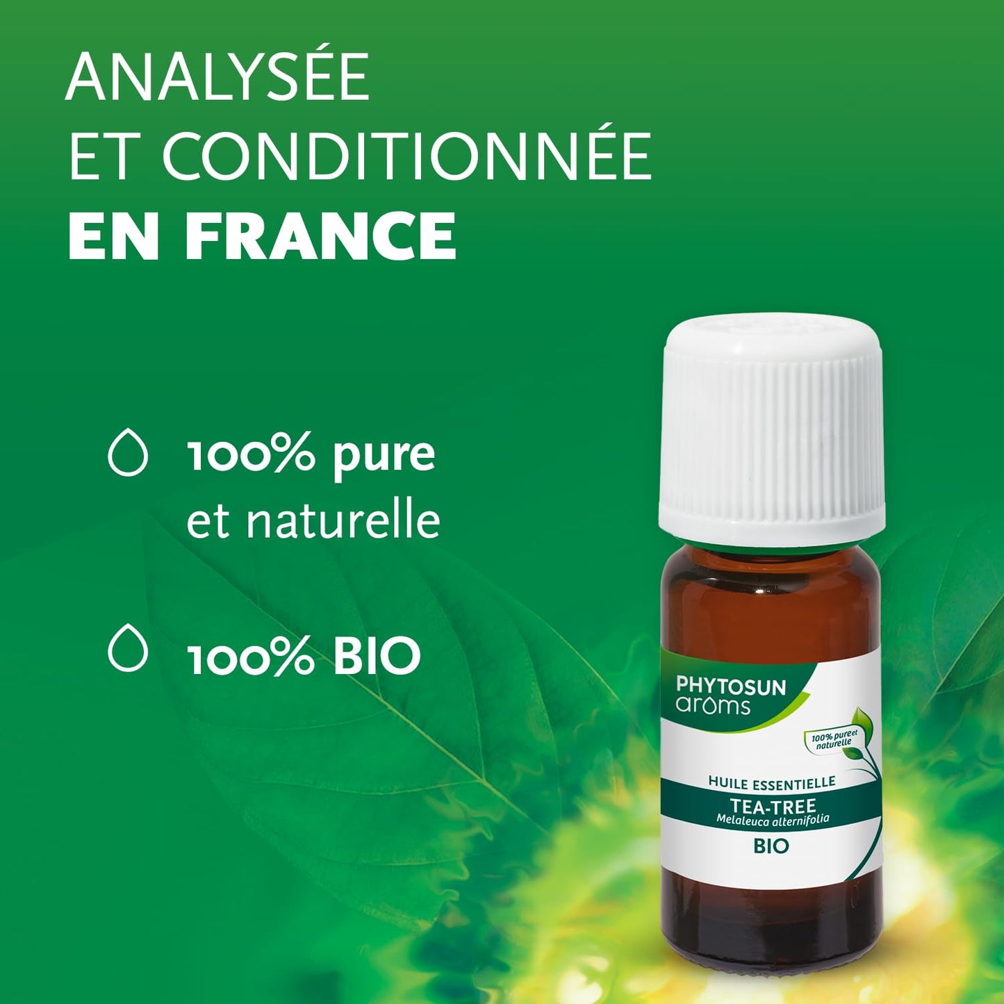 PHYTOSUN AROMS - Huile Essentielle de Tea Tree Bio - 100% pure et naturelle - 10ml
