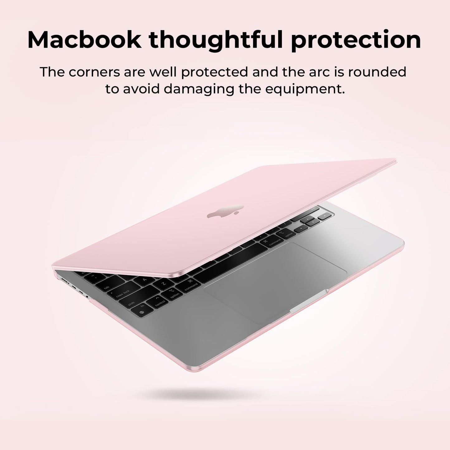 EooCoo Custodia Compatibile con MacBook Air M2 M3 13,6 Pollici A2681 A3113, 2024 2022 con Touch ID, Plastica Rigide Protection Cover MacBook Air 13 M3 M2 Superficie Liscia - Cristallo Trasparente