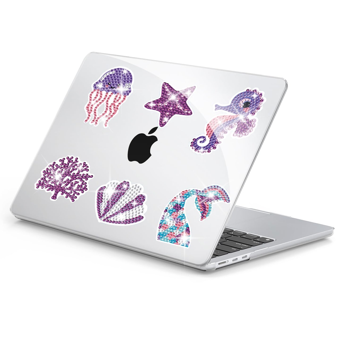 EooCoo Custodia Compatibile con MacBook Air M2 M3 13,6 Pollici A2681 A3113, 2024 2022 con Touch ID, Plastica Rigide Protection Cover MacBook Air 13 M3 M2 Superficie Liscia - Cristallo Trasparente
