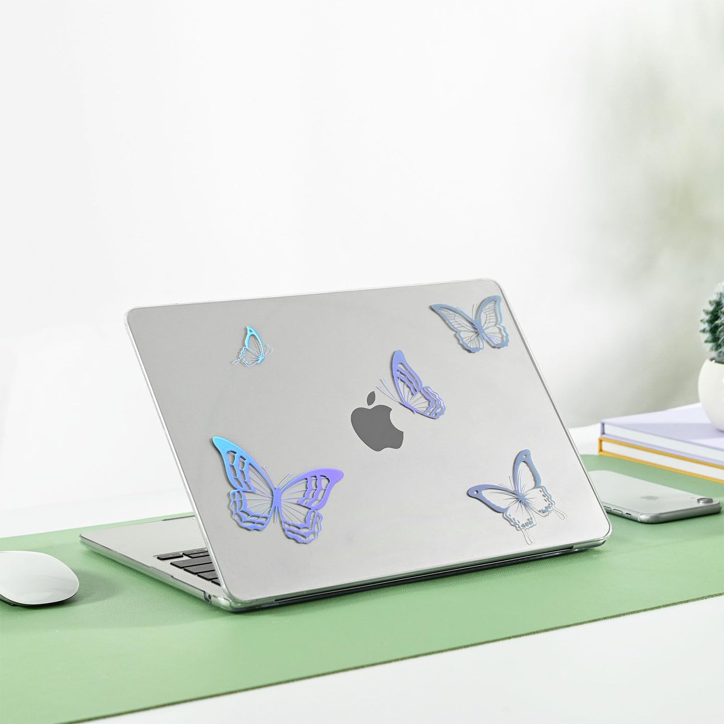 EooCoo Custodia Compatibile con MacBook Air M2 M3 13,6 Pollici A2681 A3113, 2024 2022 con Touch ID, Plastica Rigide Protection Cover MacBook Air 13 M3 M2 Superficie Liscia - Cristallo Trasparente