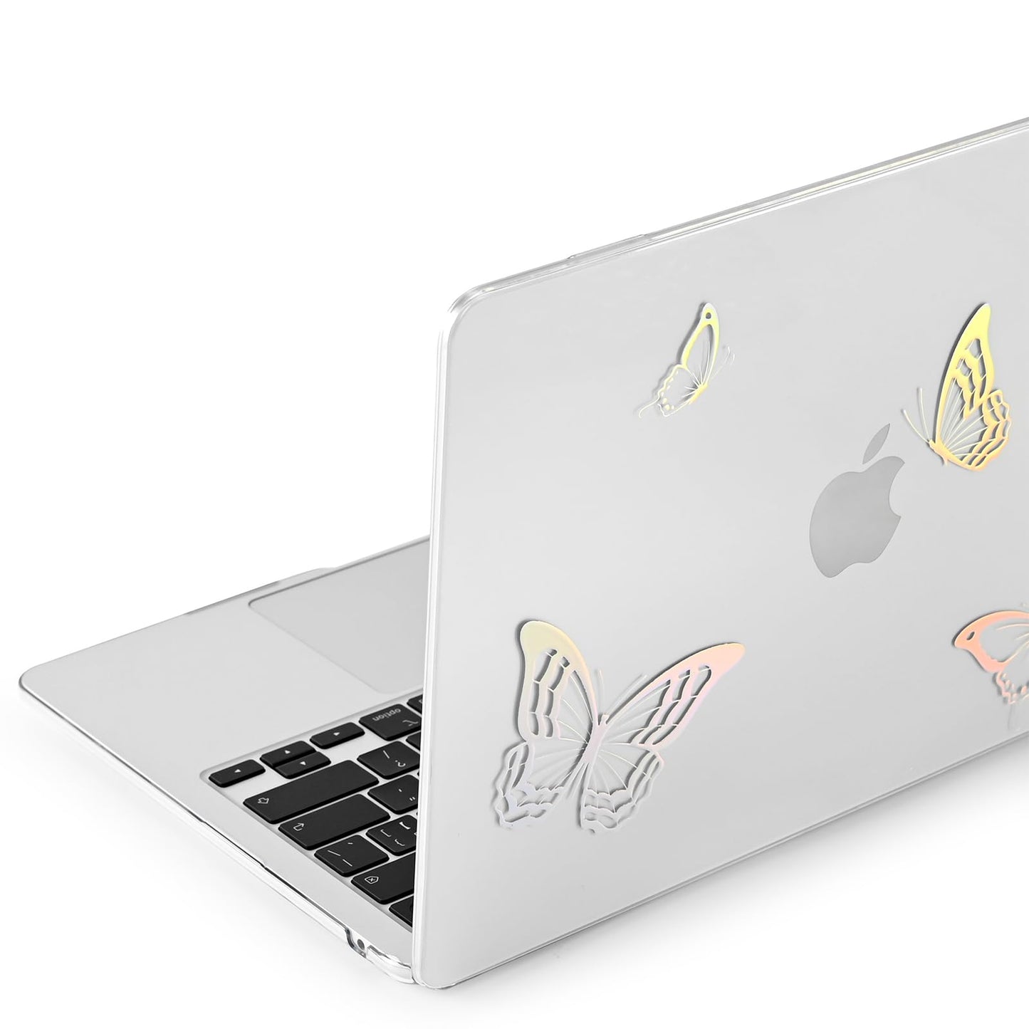 EooCoo Custodia Compatibile con MacBook Air M2 M3 13,6 Pollici A2681 A3113, 2024 2022 con Touch ID, Plastica Rigide Protection Cover MacBook Air 13 M3 M2 Superficie Liscia - Cristallo Trasparente