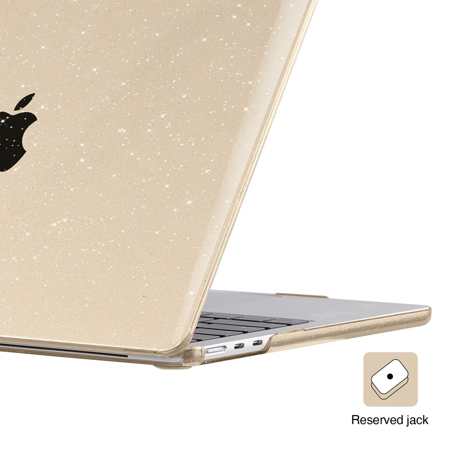 EooCoo Custodia Compatibile con MacBook Air M2 M3 13,6 Pollici A2681 A3113, 2024 2022 con Touch ID, Plastica Rigide Protection Cover MacBook Air 13 M3 M2 Superficie Liscia - Cristallo Trasparente
