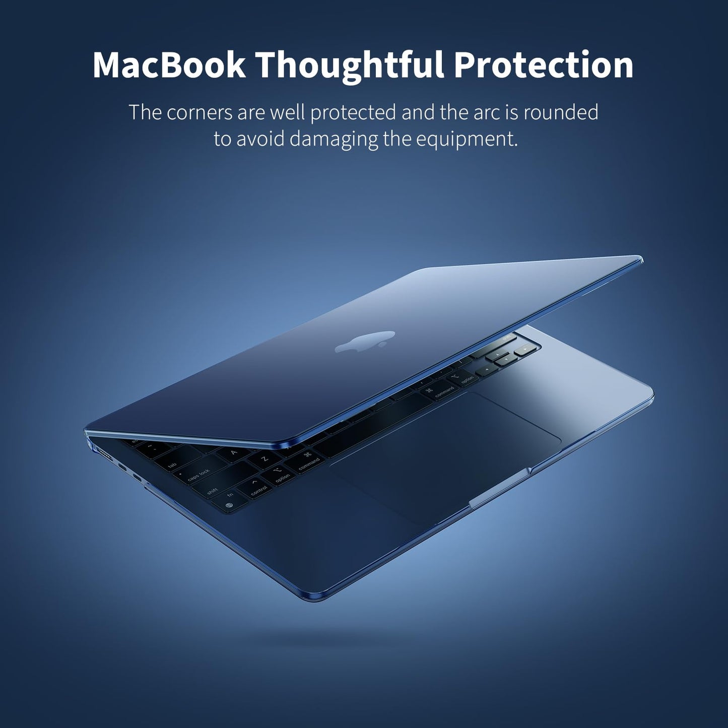 EooCoo Custodia Compatibile con MacBook Air M2 M3 13,6 Pollici A2681 A3113, 2024 2022 con Touch ID, Plastica Rigide Protection Cover MacBook Air 13 M3 M2 Superficie Liscia - Cristallo Trasparente