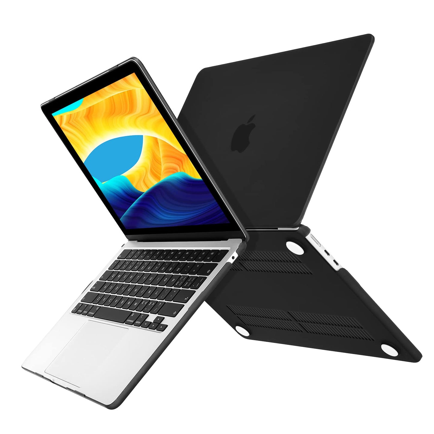 EooCoo Custodia Compatibile con MacBook Air M2 M3 13,6 Pollici A2681 A3113, 2024 2022 con Touch ID, Plastica Rigide Protection Cover MacBook Air 13 M3 M2 Superficie Liscia - Cristallo Trasparente