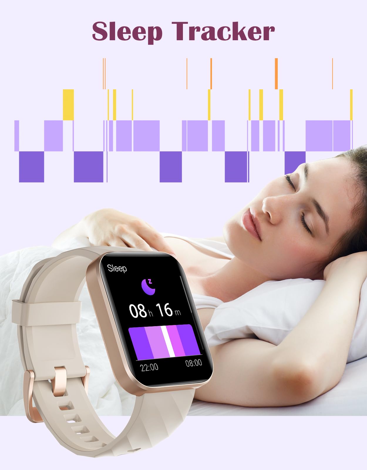 RUIMEN Smartwatch Uomo Donna Orologio Smart Watch Risposta Chiamate Contapassi Cardiofrequenzimetro da polso Saturimetro Orologio Fitness Sportivo Impermeabile Notifiche Messaggi per Android iOS Nero