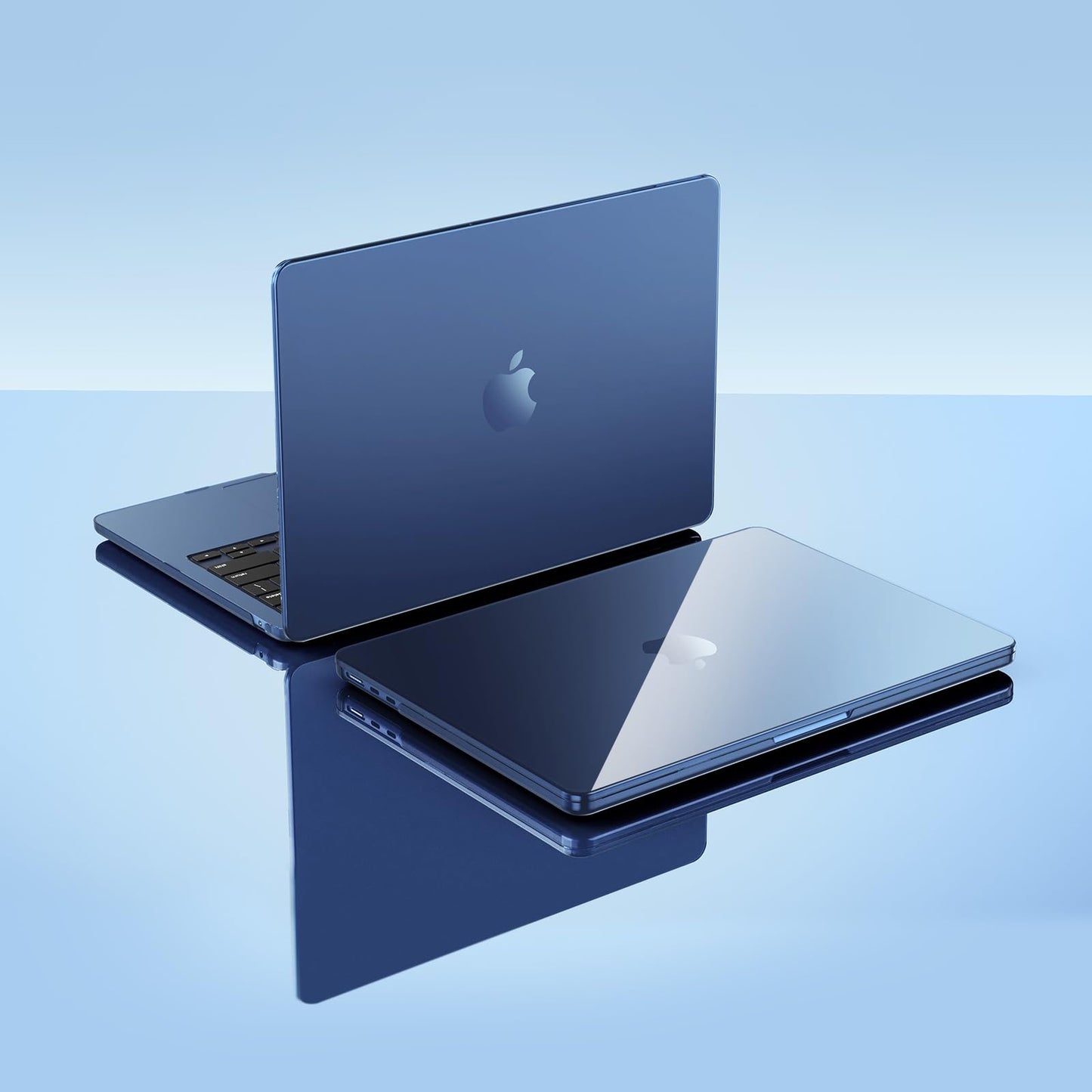 EooCoo Custodia Compatibile con MacBook Air M2 M3 13,6 Pollici A2681 A3113, 2024 2022 con Touch ID, Plastica Rigide Protection Cover MacBook Air 13 M3 M2 Superficie Liscia - Cristallo Trasparente