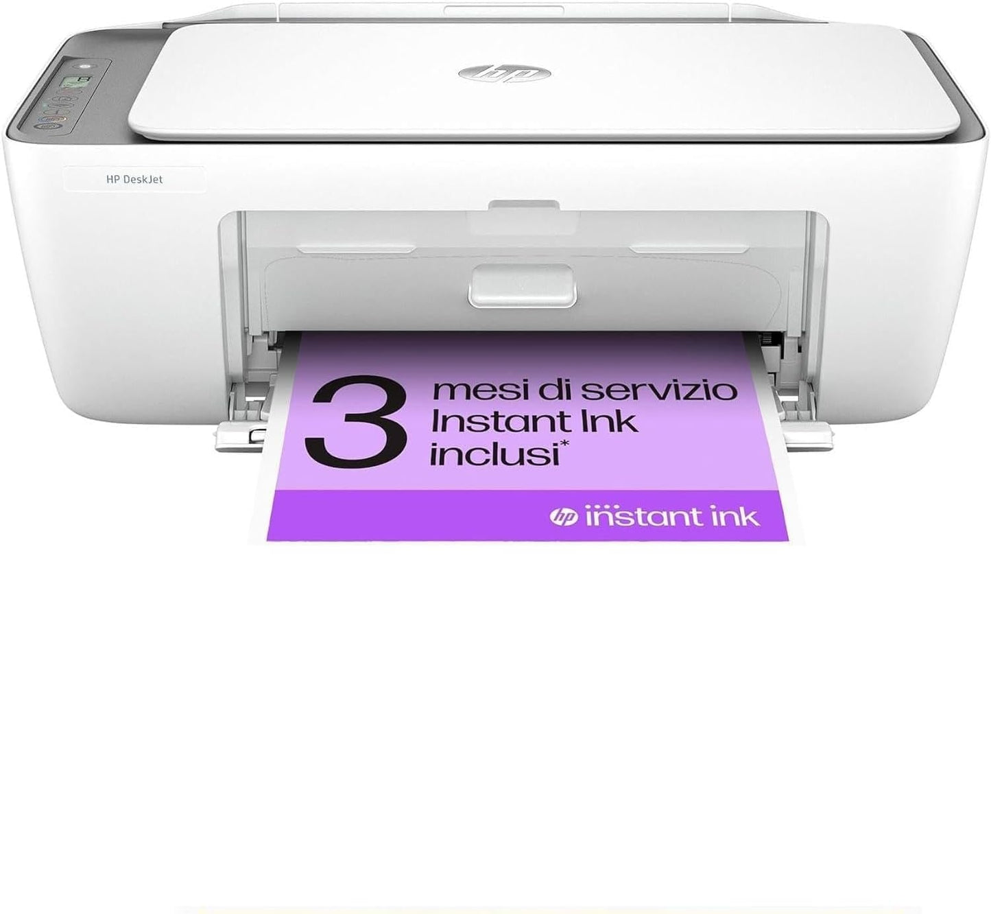 HP DeskJet 2820e 588K9B, Stampante Multifunzione a Getto d'Inchiostro A4 a Colori, Fronte e Retro Manuale, 7,5 ppm, Wi-Fi, HP Smart, 3 Mesi di Inchiostro Instant Ink Inclusi, Bianca