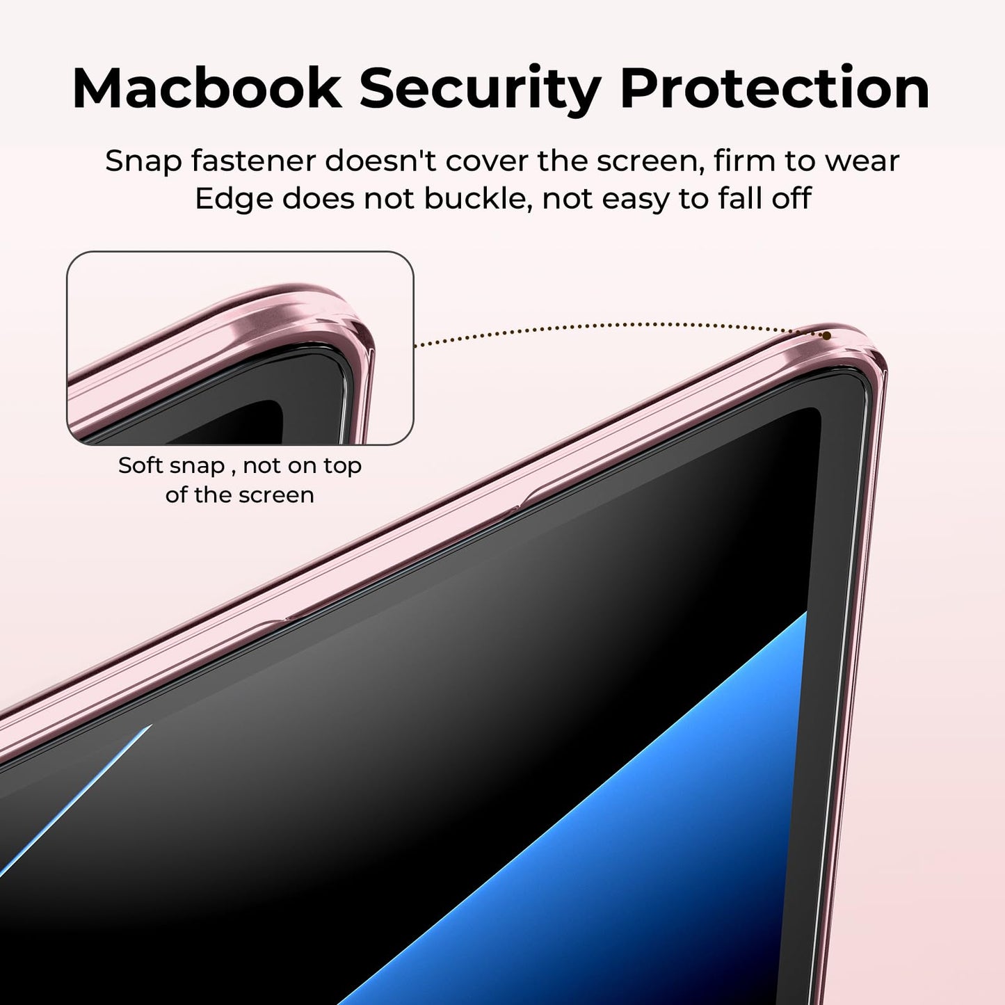 EooCoo Custodia Compatibile con MacBook Air M2 M3 13,6 Pollici A2681 A3113, 2024 2022 con Touch ID, Plastica Rigide Protection Cover MacBook Air 13 M3 M2 Superficie Liscia - Cristallo Trasparente