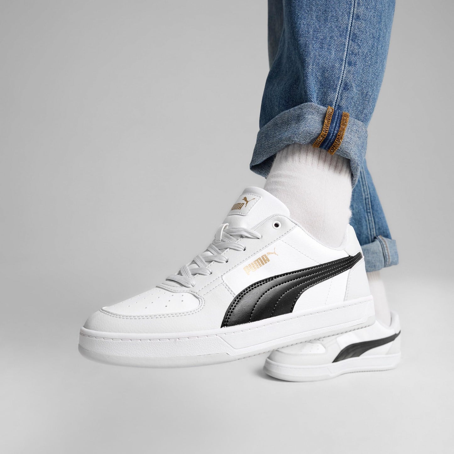 PUMA Unisex Caven 2.0 Baskets, Puma White Puma Silver, 44 EU