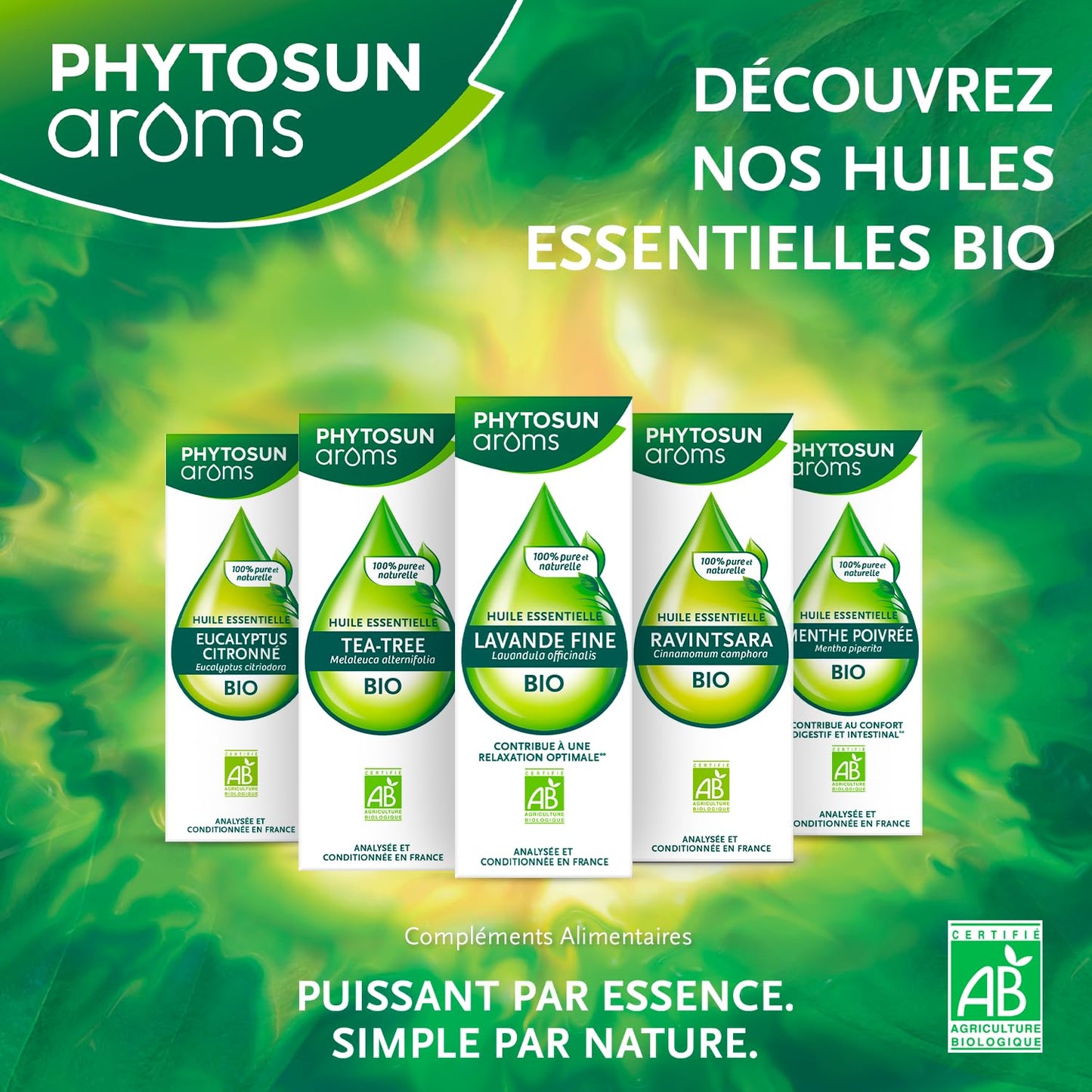 PHYTOSUN AROMS - Huile Essentielle de Tea Tree Bio - 100% pure et naturelle - 10ml
