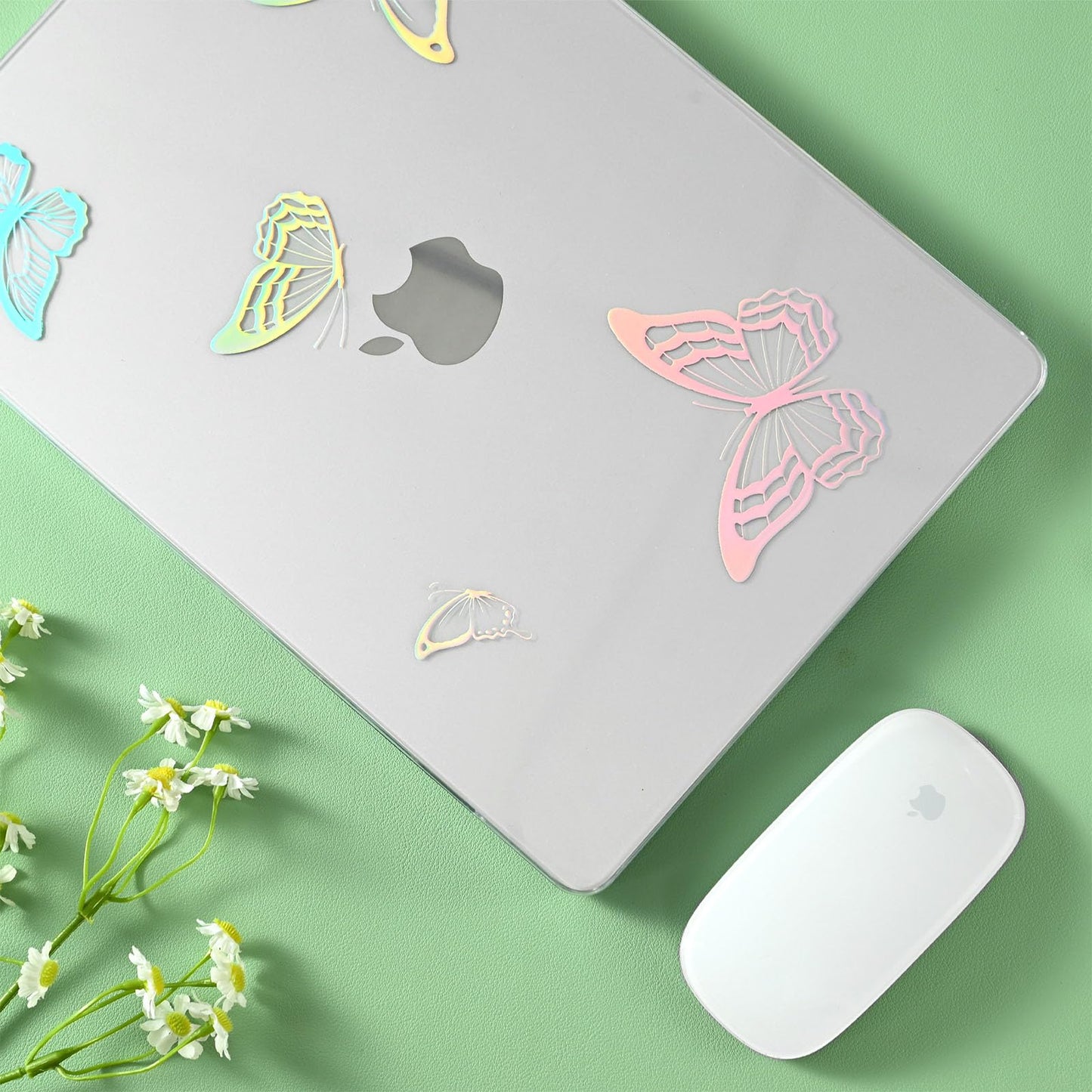 EooCoo Custodia Compatibile con MacBook Air M2 M3 13,6 Pollici A2681 A3113, 2024 2022 con Touch ID, Plastica Rigide Protection Cover MacBook Air 13 M3 M2 Superficie Liscia - Cristallo Trasparente