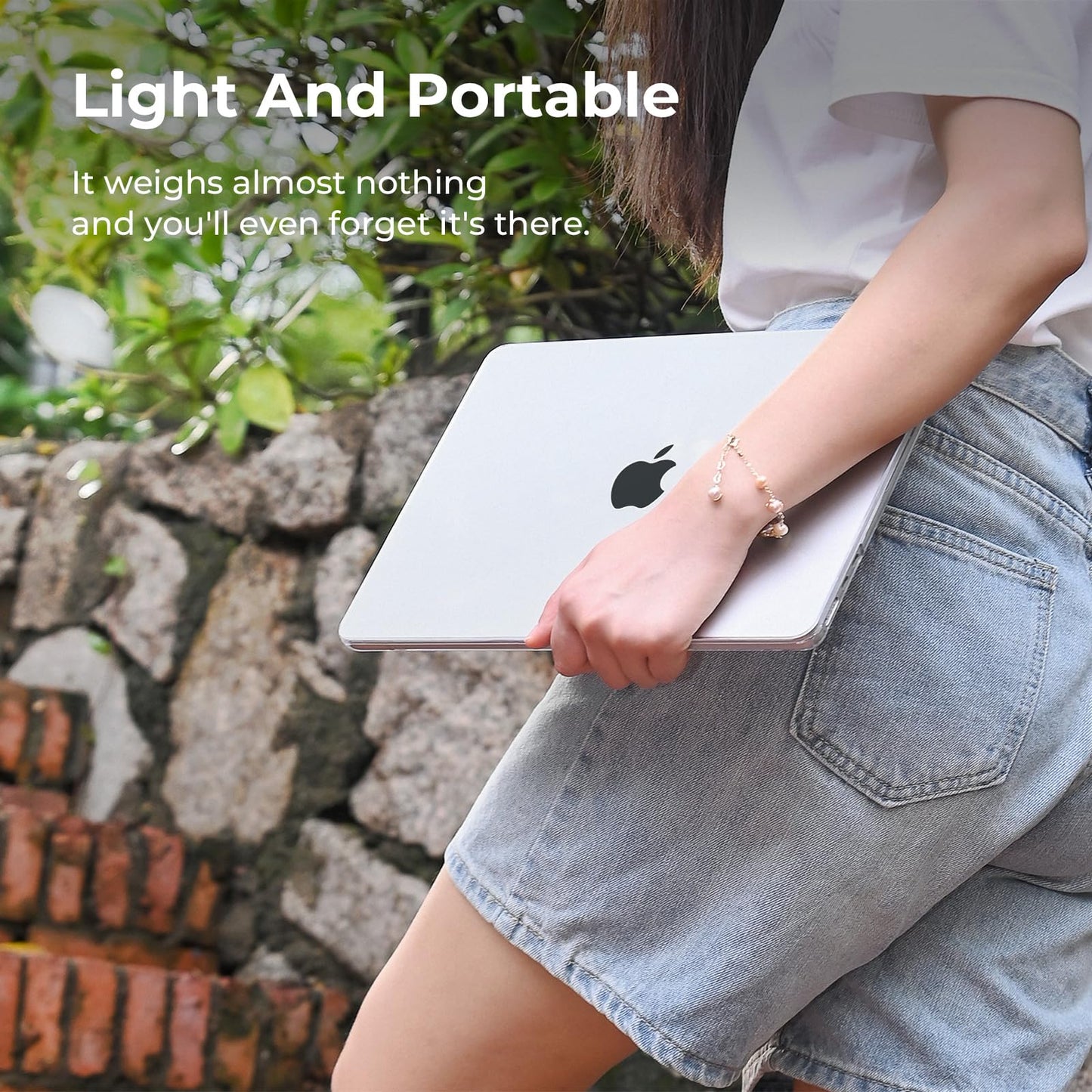 EooCoo Custodia Compatibile con MacBook Air M2 M3 13,6 Pollici A2681 A3113, 2024 2022 con Touch ID, Plastica Rigide Protection Cover MacBook Air 13 M3 M2 Superficie Liscia - Cristallo Trasparente