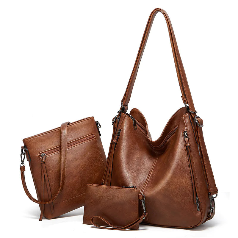 Ensemble de 3 Sacs pour Femme - Cabas, Bandoulière et Sac à Dos