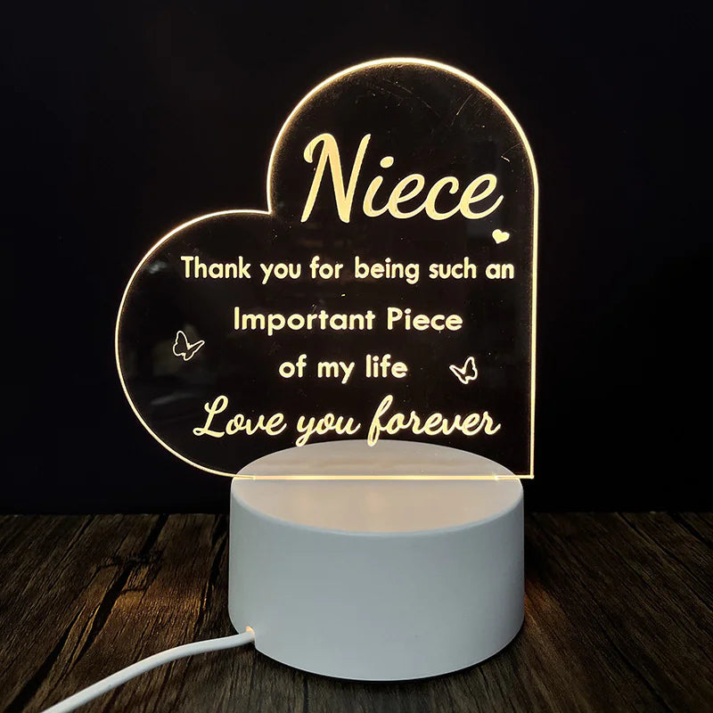 Night Light with Acrylic Engraving