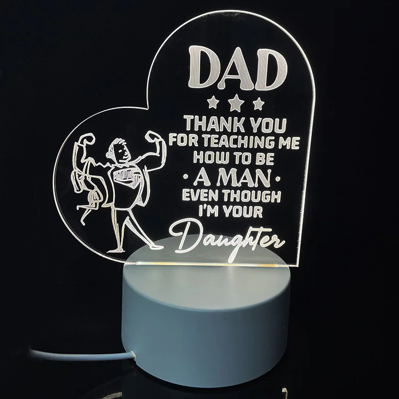 Night Light with Acrylic Engraving