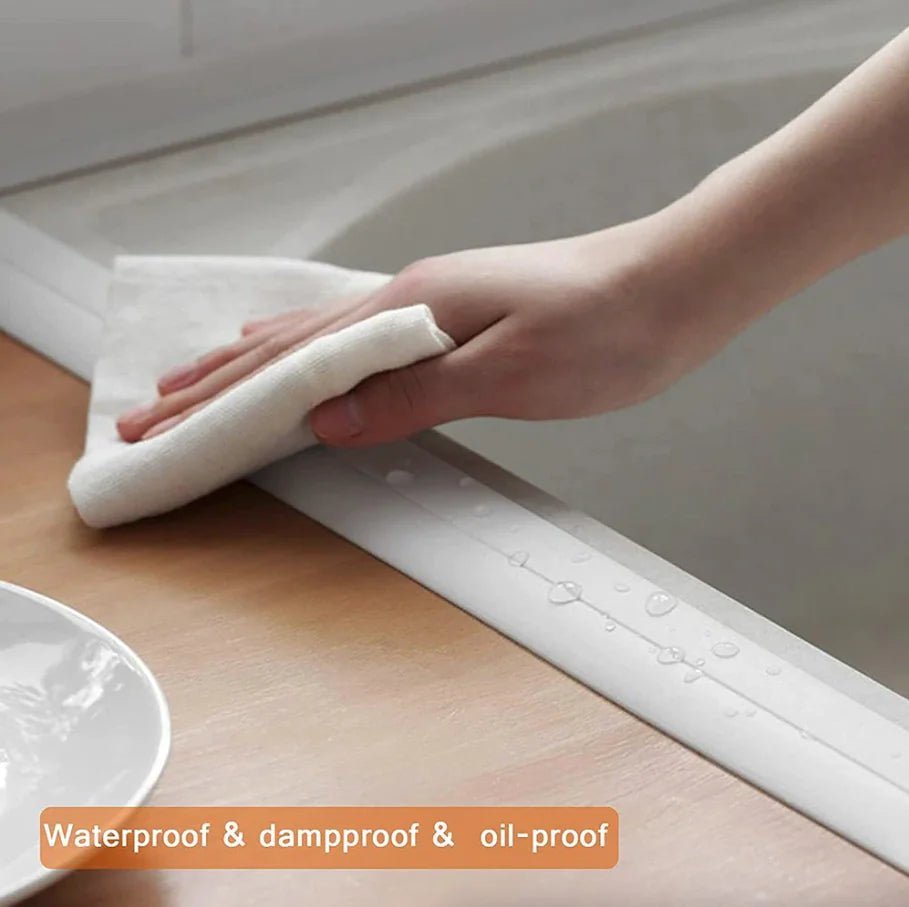 10.5FT PVC Self Adhesive Caulk Sealing Strip Tape For Kitchen Wall Sink Toilet - Ty Marcket
