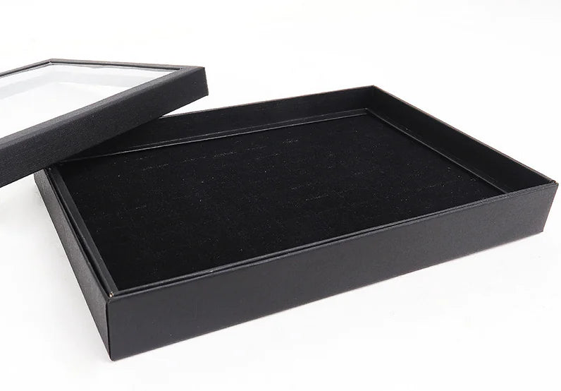 100 Slots Jewelry Ring Display Organizer Tray Holder Earrings Storage Box Case - Ty Marcket