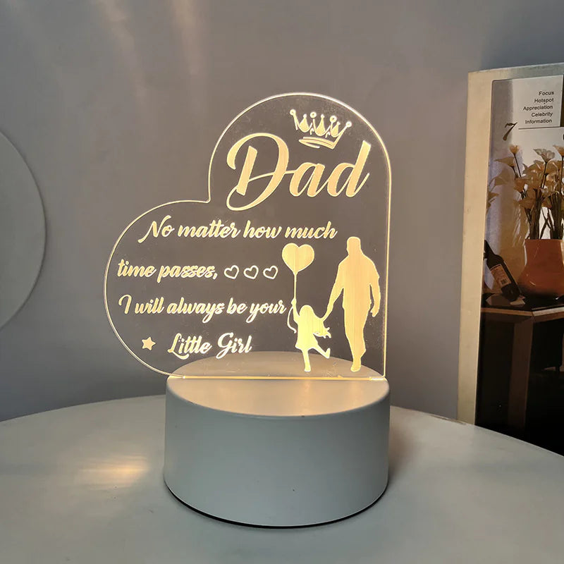 Night Light with Acrylic Engraving