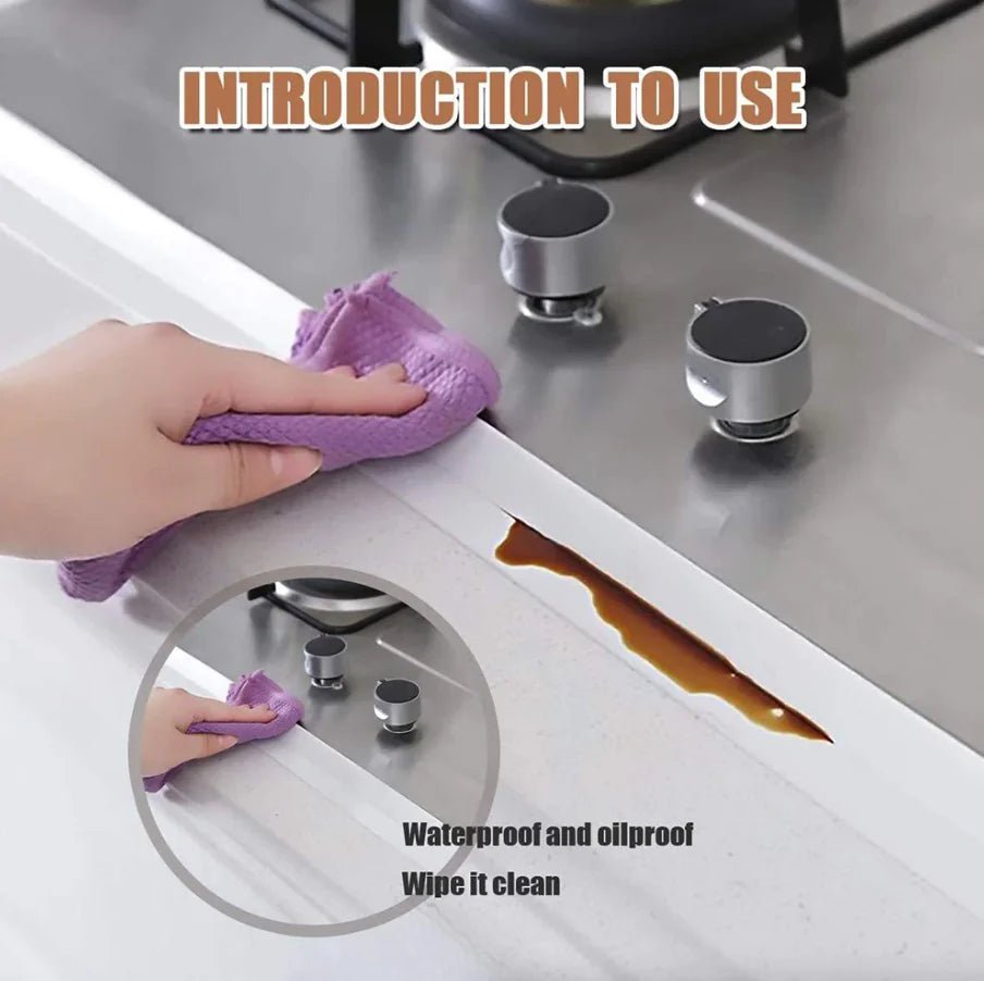 10.5FT PVC Self Adhesive Caulk Sealing Strip Tape For Kitchen Wall Sink Toilet - Ty Marcket