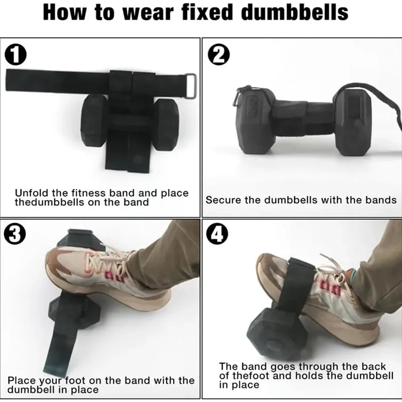 1/2pcs Dumbbell Ankle Strap Weight Lifting Foot Bands Tibialis Trainer Leg Muscle Strengthen Training Workout Fitness Equipment - Ty Marcket
