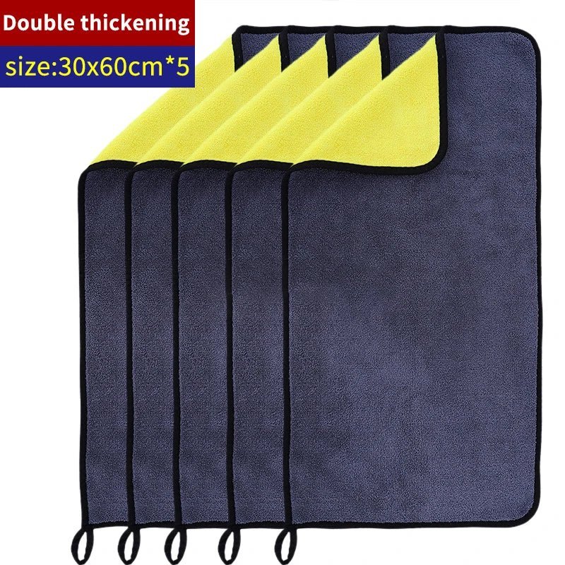 1/3/5Pcs Microfiber Cleaning Towel Car Cleaning Cloths Professional Detailing Car Drying Microfiber Towel Wash Towel Accessories - Ty Marcket