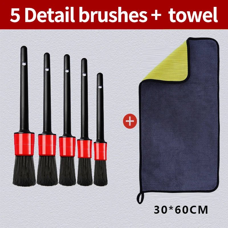 1/3/5Pcs Microfiber Cleaning Towel Car Cleaning Cloths Professional Detailing Car Drying Microfiber Towel Wash Towel Accessories - Ty Marcket
