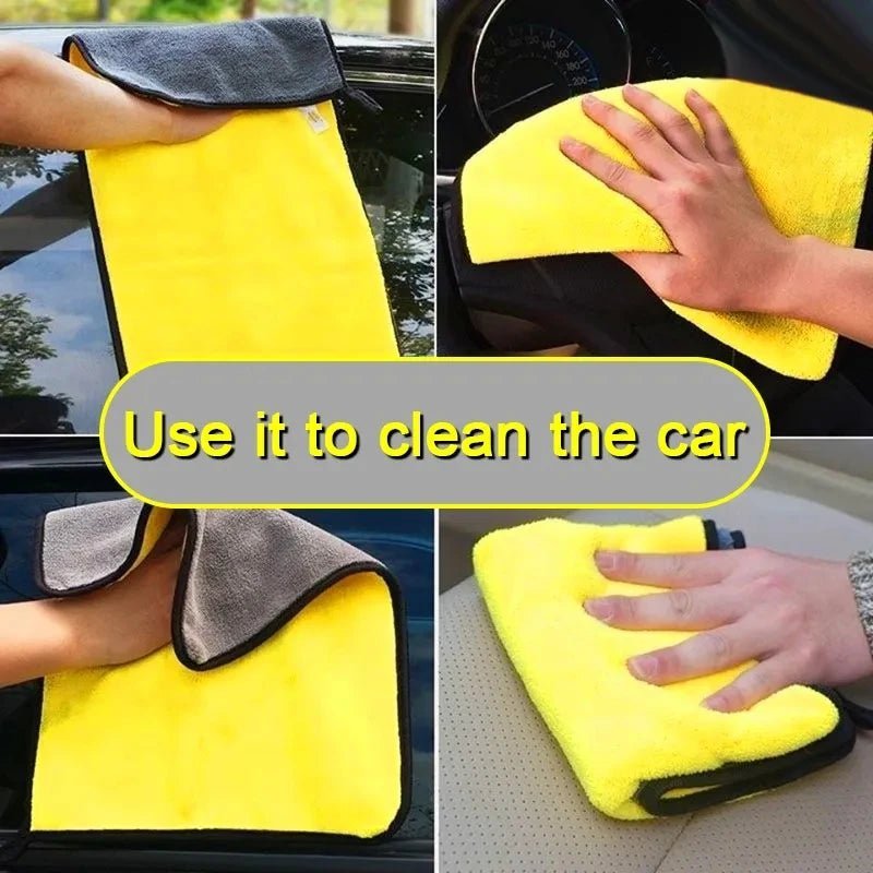 1/3/5Pcs Microfiber Cleaning Towel Car Cleaning Cloths Professional Detailing Car Drying Microfiber Towel Wash Towel Accessories - Ty Marcket