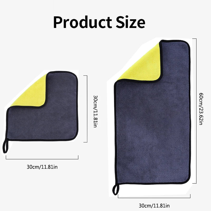 1/3/5Pcs Microfiber Cleaning Towel Car Cleaning Cloths Professional Detailing Car Drying Microfiber Towel Wash Towel Accessories - Ty Marcket