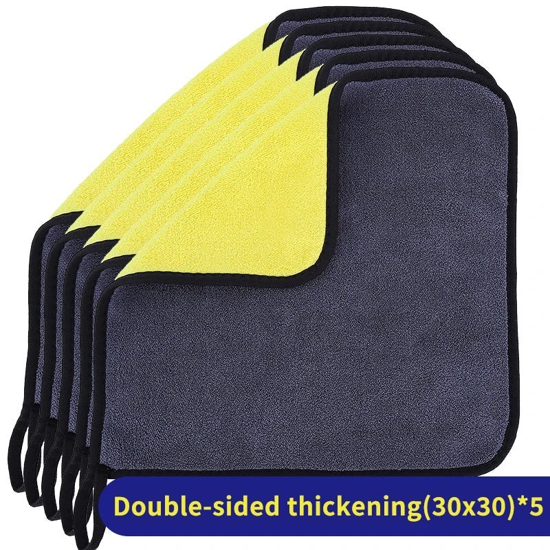 1/3/5Pcs Microfiber Cleaning Towel Car Cleaning Cloths Professional Detailing Car Drying Microfiber Towel Wash Towel Accessories - Ty Marcket