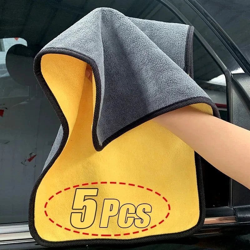 1/3/5Pcs Microfiber Cleaning Towel Car Cleaning Cloths Professional Detailing Car Drying Microfiber Towel Wash Towel Accessories - Ty Marcket