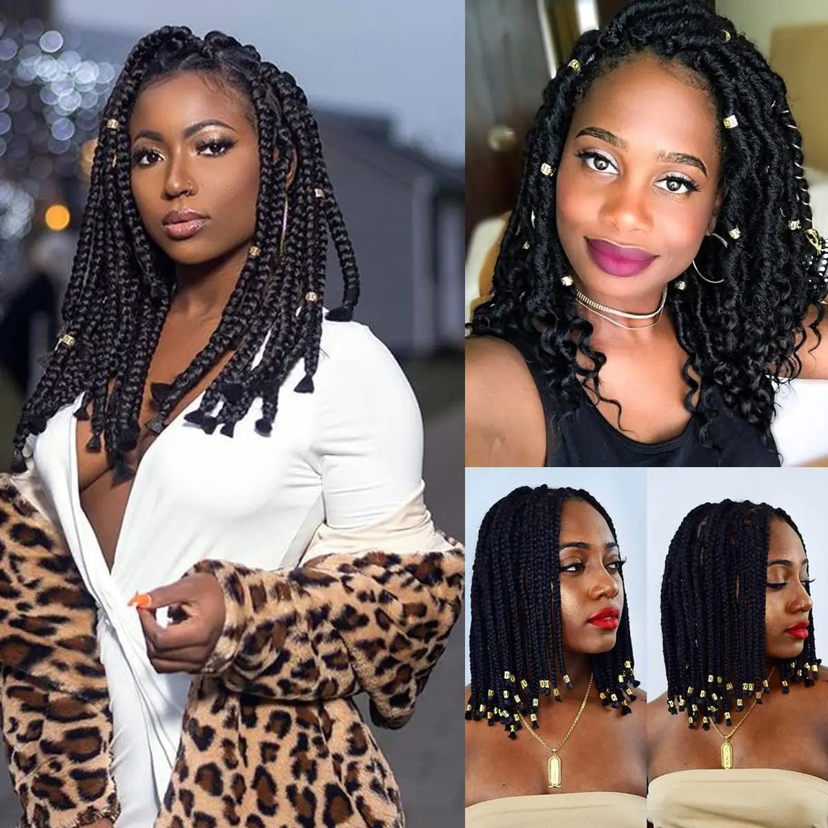 100 PCS Gold Hair Accessories Loc Hair Jewelry for Braids, Dreadlock Accessories for Women and Girls Adjustable braid Cuffs Braiding Hair Rings Decoration K - Gold - Ty Marcket