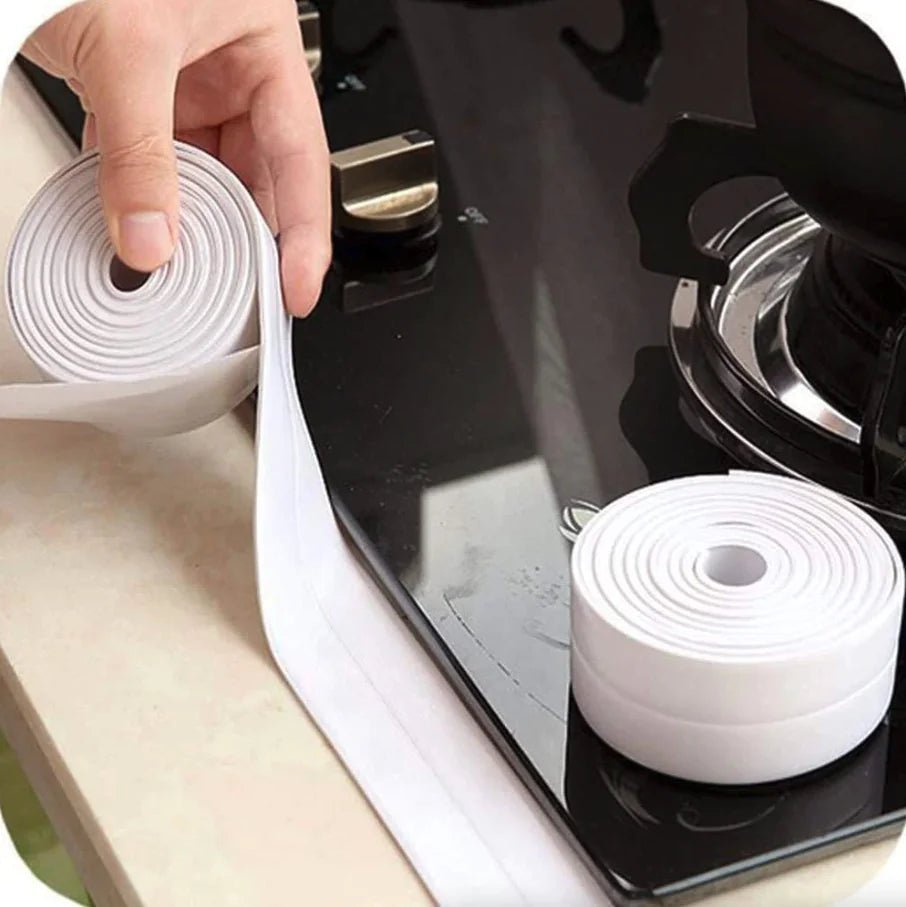 10.5FT PVC Self Adhesive Caulk Sealing Strip Tape For Kitchen Wall Sink Toilet - Ty Marcket