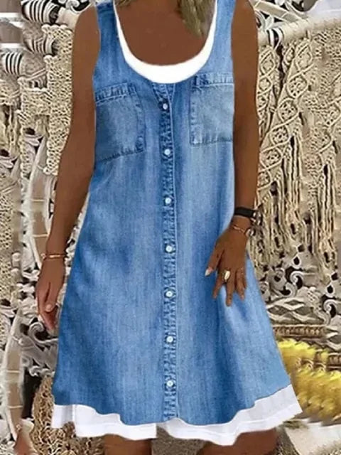Women's Denim Sleeveless Casual
