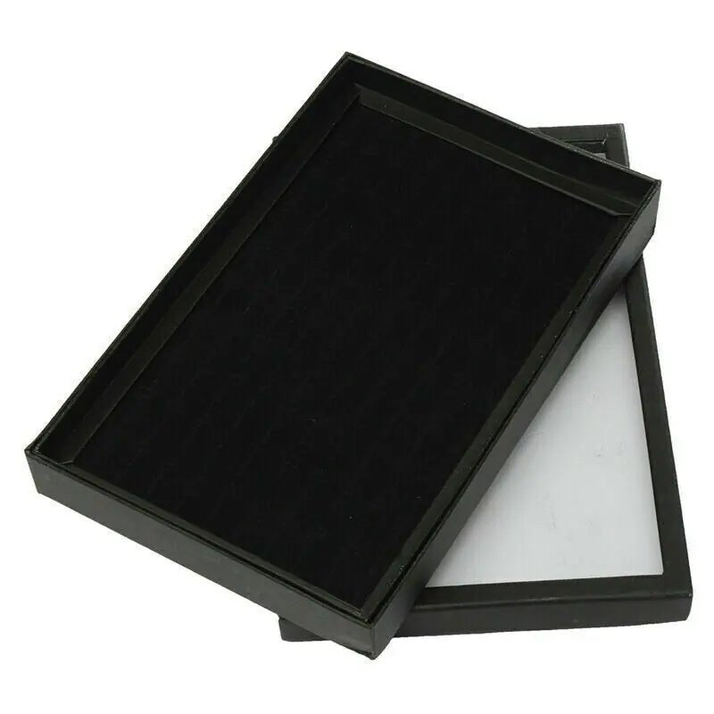100 Slots Jewelry Ring Display Organizer Tray Holder Earrings Storage Box Case - Ty Marcket